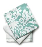 Mahogany Damask Print 20 - Inch by 30 - Inch Kitchen Towels, Cotton, Set of 3, Misty Blue - cod. B002WN1T4E