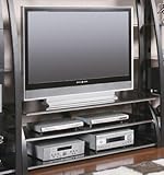 Artemis 60 TV Stand in Black and Silver Finish by Coaster Furniture