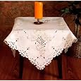 Special Christmas candle cutwork em' table cloth round, 64