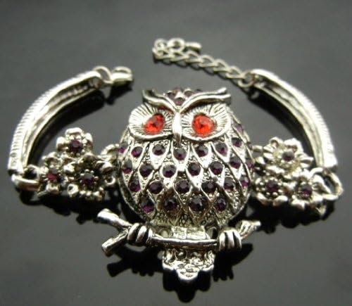 BARGAIN DEAL! PRACTICALLY SOLD out! Vintage Style Owl Floral Rhinestone Bracelet TH104A