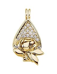 14K Yellow Gold Diamond Memorial Tear Locket Pendant - 0.25 Ct. -- LIFETIME WARRANTY