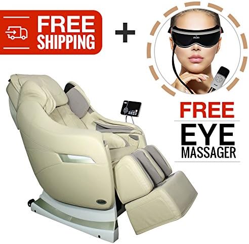 Zero Gravity Shiatsu Reclining Massage Chair- Titan TP-Executive- Revolutionary 3D Roller Technology Combine with Stretch and Heat Therapy for Targeted and Lasting Pain Relief and Relaxation (Cream)