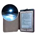 Funda de Piel sint�tica con luz led para Kindle 4 color p�rpura