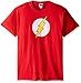 DC Comics Men's Short Sleeve T-Shirt, Flash Logo Red, X-Large