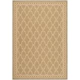 CY5142B Courtyard Poolside Indoor Outdoor Coffee/ Sand Rug (2'7 x 5')