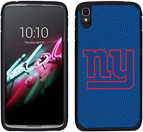 New York Giants NFL Alcatel One Touch Idol 3 Pebble Grain Feel Case 5.5" Screen Two Layer Case Blue