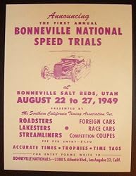1949 Bonneville National Speed Trials Salt Flats Racing Poster Print