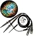 TWO Oscilloscope clip probes 100MHZ T5100 for Tektronix HP ; X1, X10, 2 Units + Accessories