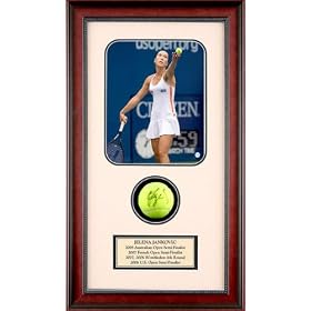 Jelena Jankovic Autographed Tennis Ball Shadowbox