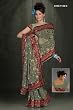 Abha Dusty Green Georgette Designer Party Wear Sari saree