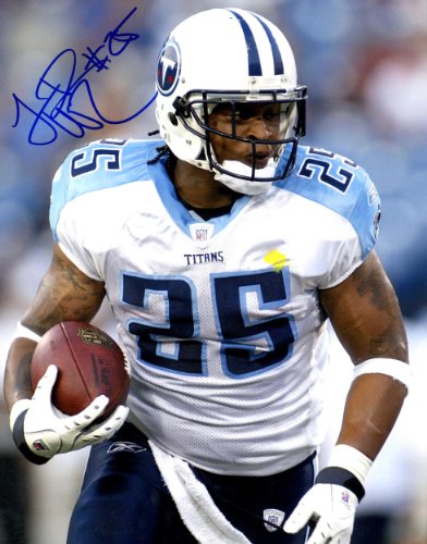 Lendale White Autographed Tennessee Titans Photo - 11x14 - Autographed NFL Photos