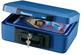 SentrySafe 1100 0.18-Cubic Feet 1/2-Hour Fire-Safe Chest, Arctic Blue
