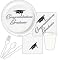 Congratulations Graduate Party Pack for 48 Guests - White