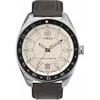 Timex 42161 Men's Expedition Stainless Steel Perpetual Calendar Watch with Off-White Dial, Indiglo Night Light, Brown Genuine Leather Strap