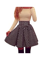Sexy Chiffon/Cotton Above the Knee Polka Dot Print 2015 Party Dress/Mini Dress 
