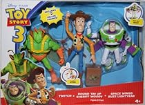  Disney / Pixar Toy Story 3 Exclusive 6 Inch Action Figure 3Pack Twitch, Roundem Up Woody Space Wings Buzz Lightyear