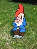 Lawn Art Figure Sneezy From Snow White & The Seven Dwarfs Handcrafted & Painted With Great Detail Metal Stakes & Wall Mount Included