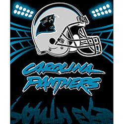Carolina Panthers Light Weight Fleece NFL Blanket (Shadow Series) (50"x60")