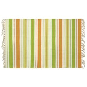 100% Cotton Flat Weave Rug Striped 2 X 3 by Traders and Company
