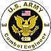 United States Army MOS 12B Combat Engineer Decal Sticker 3.8