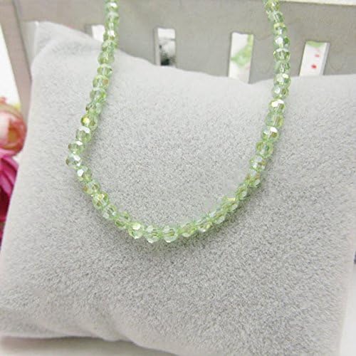 50 PCs Beading Supplies, DIY Shining Multicolor Crystal Magic Color Beads Shining Loose Bead, Beading Jewelry Making, 3x3 mm (Green)