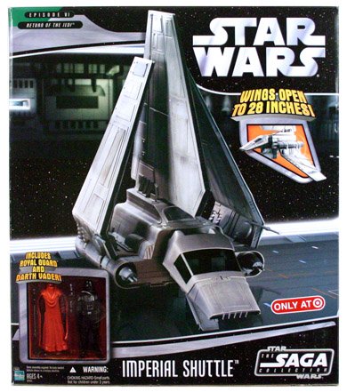 Star Wars Saga '06 Exclusive Vehicle Imperial Shuttle with Darth Vader & Red Royal Guard Action Figures
