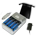 Fast & Smart AA Nimh AC / DC Battery Charger w/ LED Display for Celestron SkyScout Personal Planetarium
