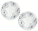 Produkt-Bild: Arte Viva 1113137 Platzteller/Servierplatte Tosca, 2-er Set, Porzellan, runde Coupe Form, 30.5 cm, schwarz, Design by Emilio Bilinni
