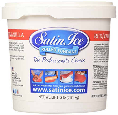 Satin ice vanilla fondant red 2 lb