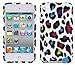 Colorful and Graphic Cases for Apple iPod Touch 4G 4th Generation with Screen Protector Film - Retail Packaging - 4 Pack