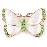Peridot Green Butterfly Austrian Crystal Insect Pin Brooch