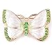 Peridot Green Butterfly Austrian Crystal Insect Pin Brooch
