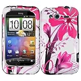 Tmobile HTC Wildfire S Accessory - Lovely Pink Blossom Flower Designer Prot ....