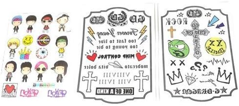 Fans must see! BIGBANG tattoo three set the Big Bang Cosplay Goods ONE OF A KIND Korean K-POP cool cute fashionable members G-DRAGON T.O.P SOL V.I D-LITE 0012