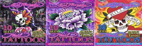 Ed Hardy Finger Nail Temporary Tattoos