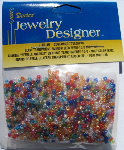 10/0 Trans. Rainbow Seed Beads, Multi Mix