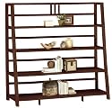 Mission style Ladder Bookshelf 40"w Walnut