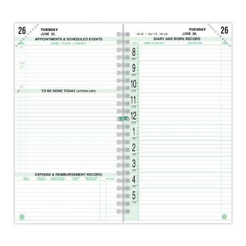 Day-Timer 2-Page-Per-Day Original Pocket Planner Refill Set, Jan-Dec 2012 (D87010-1201)