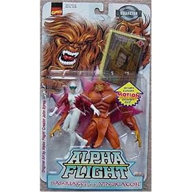  Marvel Comics 1999 Collector Edition 2 Pack Alpha Flight Action Figure - Sasquatch (6) and Vindicator (5) Plus Bonus of Exclusive Motion Card