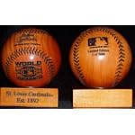 St. Louis Cardinals 2006 World Series Champions Laser Engraved Wood Baseball