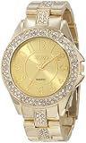 XOXO Womens XO5465 Rhinestone Accent Gold-Tone Analog Bracelet Watch