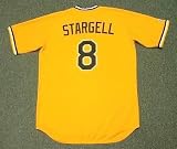 WILLIE STARGELL Pittsburgh Pirates 1979 Majestic Cooperstown Throwback Away Baseball Jersey, MEDIUM