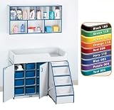 Jonti-Craft 5142JC114 Rainbow Accents Diaper Changer Combo- Right- Orange