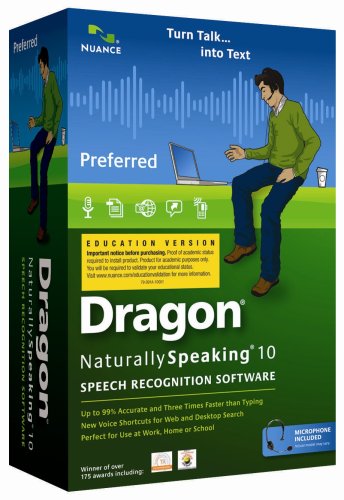 Dragon NaturallySpeaking 10 Preferred Student Edition [Old Version]