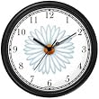 Lady Bug on Daisy Flower - Ladybug - JP Animal Wall Clock by WatchBuddy Timepieces (Black Frame)