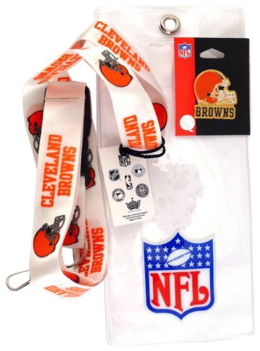 Cleveland Browns Lanyard with Ticket Holder and Logo Pin