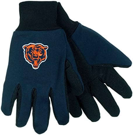 NFL Football Multi Color Team Logo Sport Gloves - Pick Team (Chicago Bears (Bear Logo))