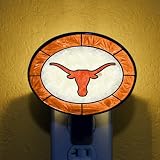 TEXAS LONGHORNS Team Logo ART-GLASS NIGHTLIGHT (4 1/2 x 4 3/4) by Memory Company