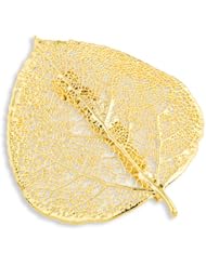 24k Gold Dipped Aspen Leaf Pin