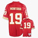 Joe Montana Red Reebok NFL 1994 Throwback Premier Kansas City Chiefs Jersey - Small